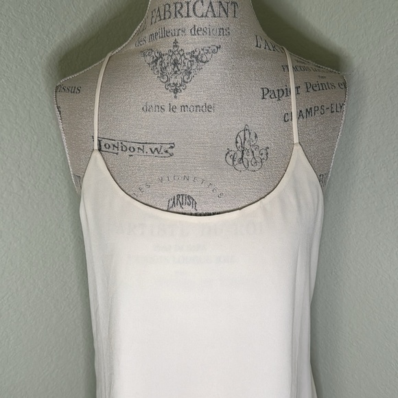 Tobi Chiffon Off White Racerback Tank Top - Picture 2 of 7